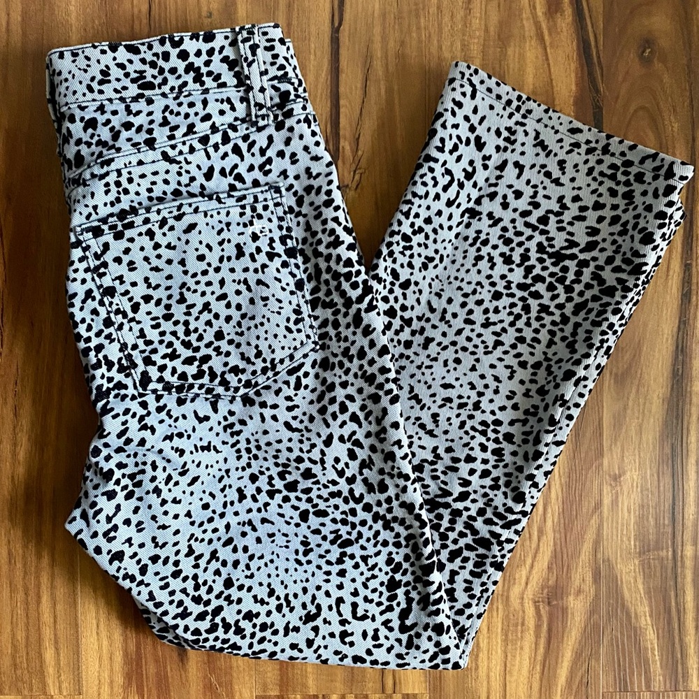Rag & Bone High Waisted Cheetah Ankle Cropped Jeans